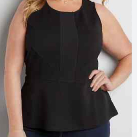 Maurices Tops - Maurices sleeveless peplum black top